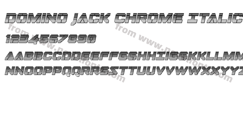 Domino Jack Chrome Italic ItalicPreview