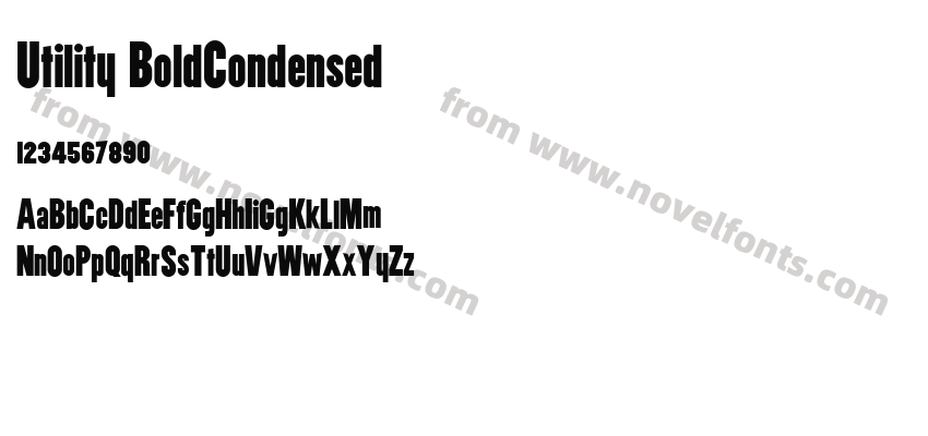 Utility BoldCondensedPreview