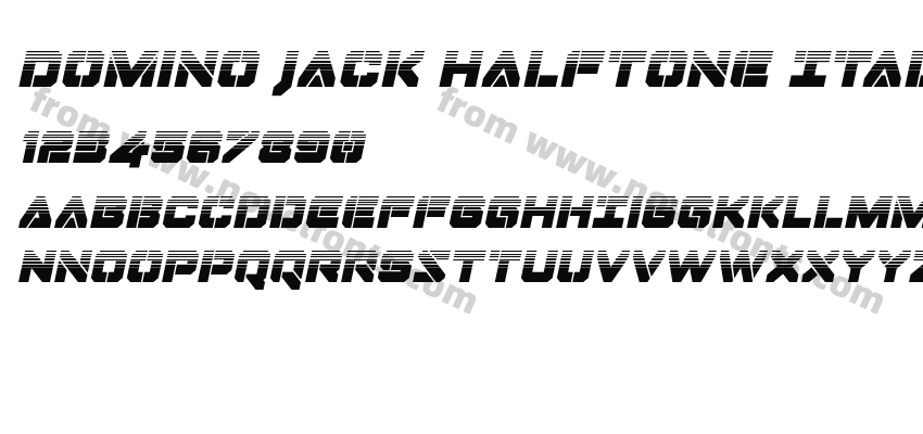 Domino Jack Halftone Italic ItalicPreview