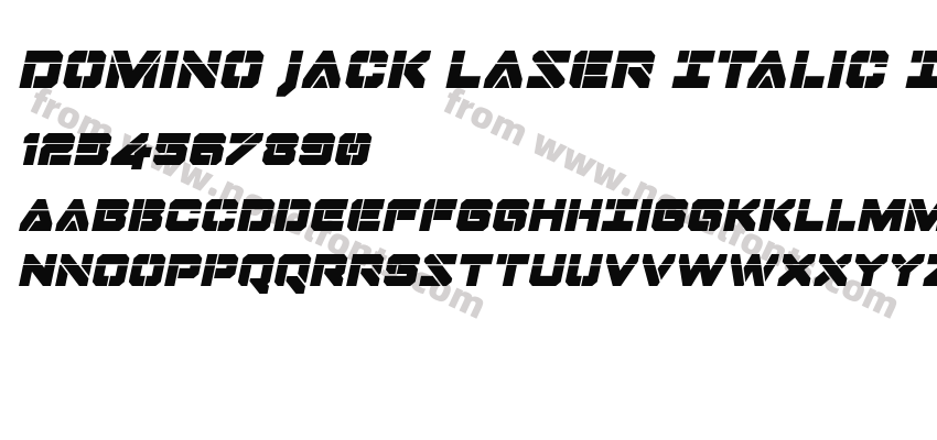 Domino Jack Laser Italic ItalicPreview