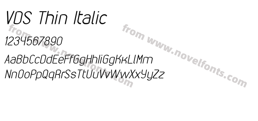 VDS Thin ItalicPreview