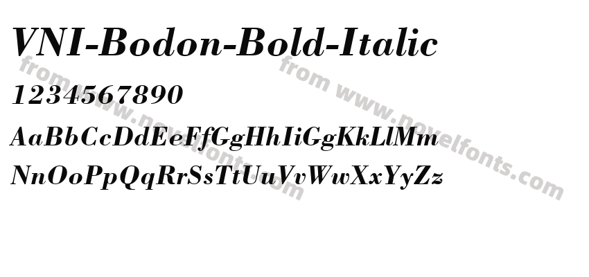 VNI-Bodon-Bold-ItalicPreview