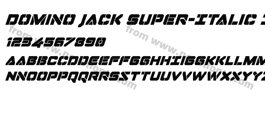 Domino Jack Super-Italic ItalicPreview