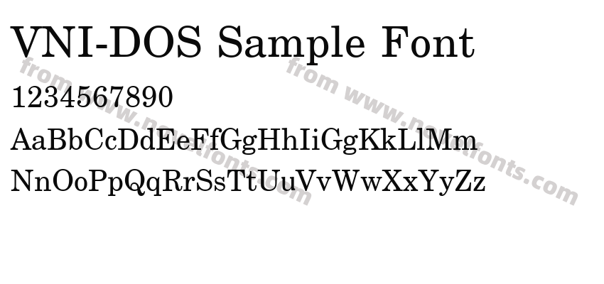 VNI-DOS Sample FontPreview
