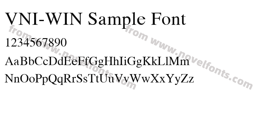 VNI-WIN Sample FontPreview