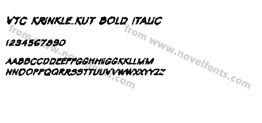 VTC Krinkle-Kut Bold ItalicPreview