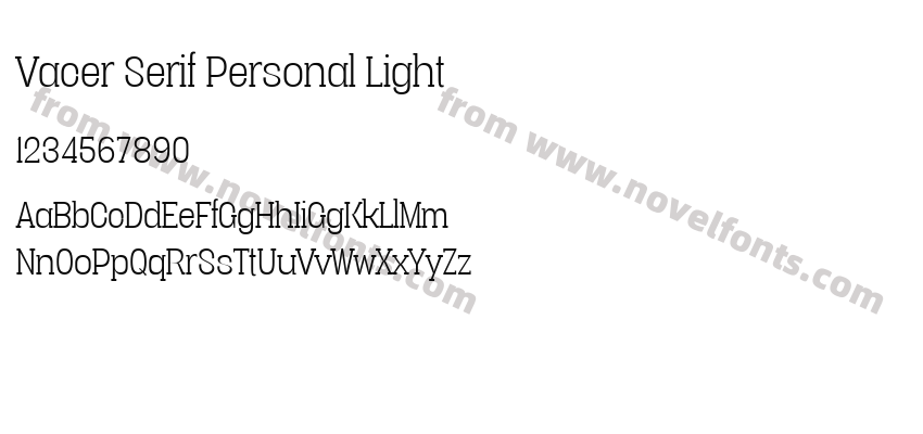 Vacer Serif Personal LightPreview