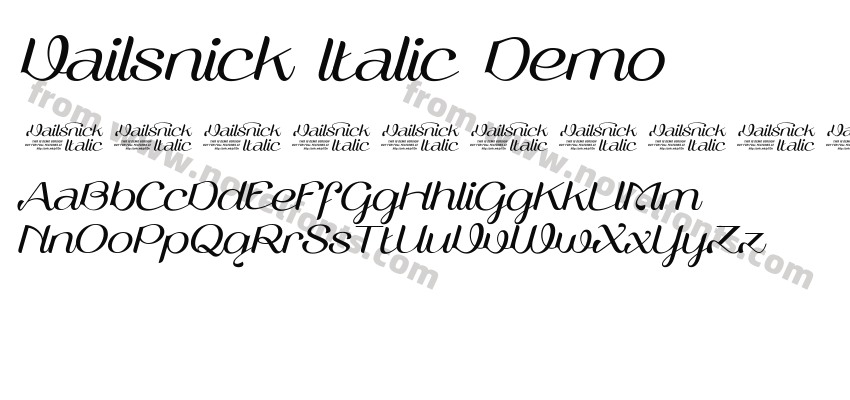 Vailsnick Italic DemoPreview