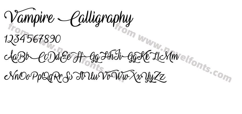 Vampire CalligraphyPreview