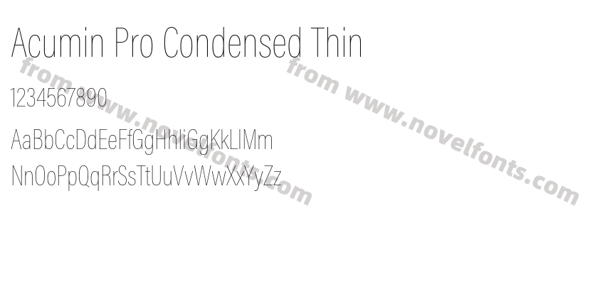 Acumin Pro Condensed ThinPreview