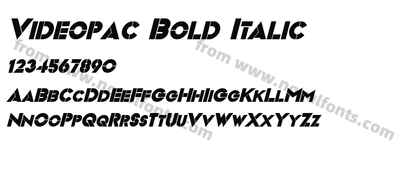 Videopac Bold ItalicPreview