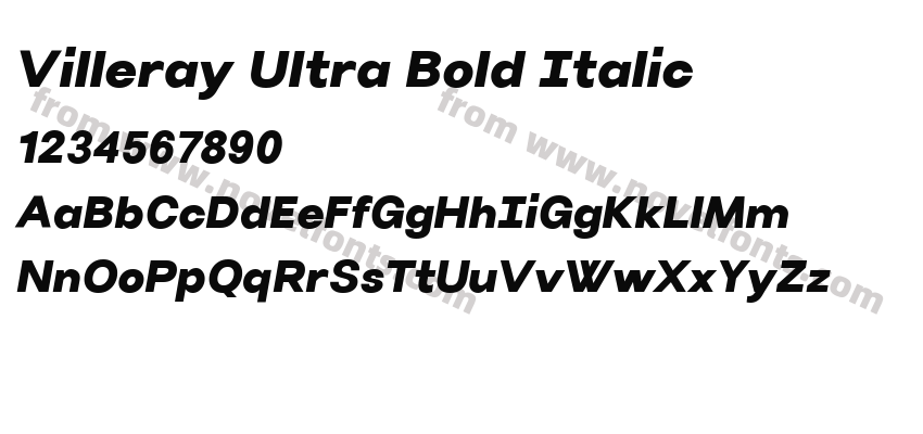 Villeray Ultra Bold ItalicPreview