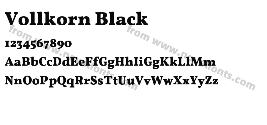 Vollkorn BlackPreview