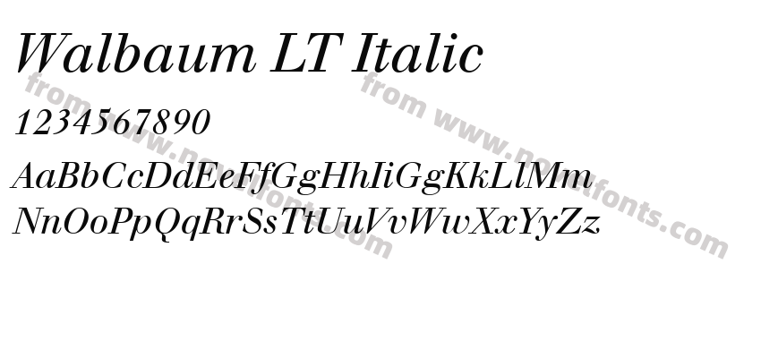 Walbaum LT ItalicPreview