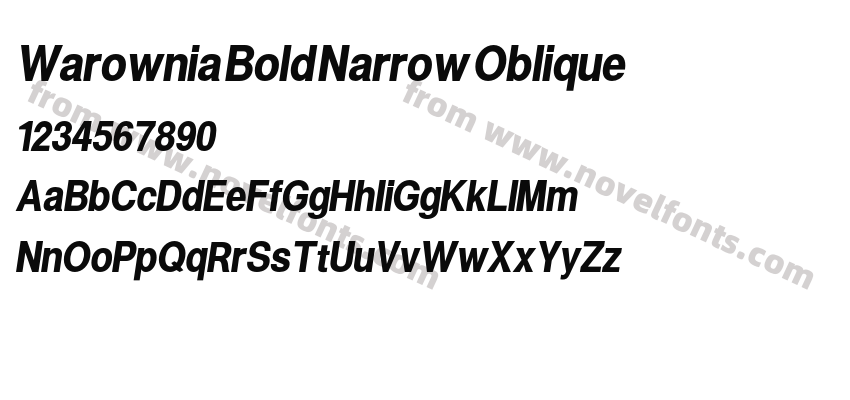 Warownia Bold Narrow ObliquePreview