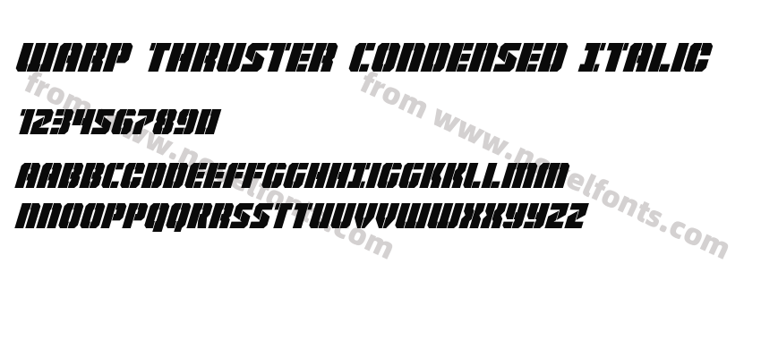 Warp Thruster Condensed ItalicPreview