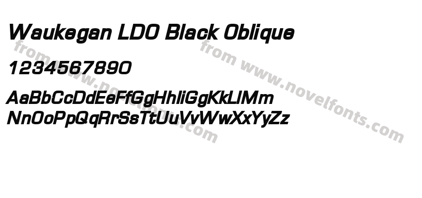 Waukegan LDO Black ObliquePreview