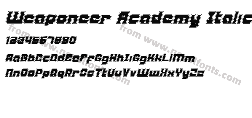 Weaponeer Academy ItalicPreview