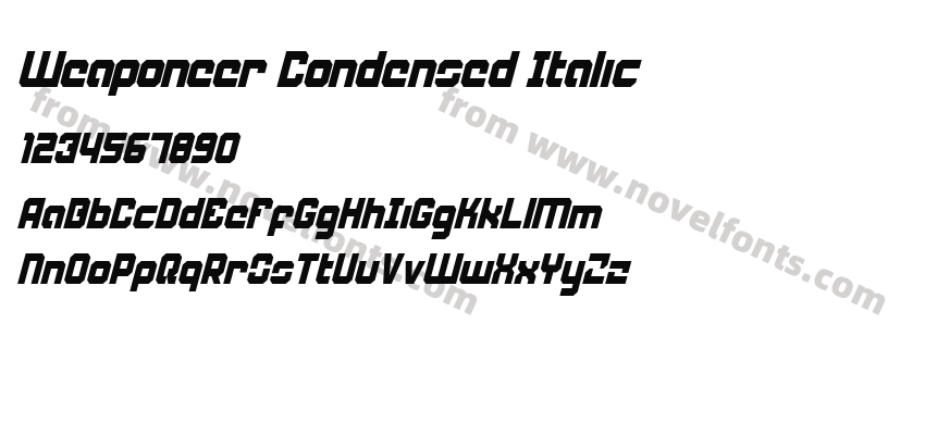 Weaponeer Condensed ItalicPreview