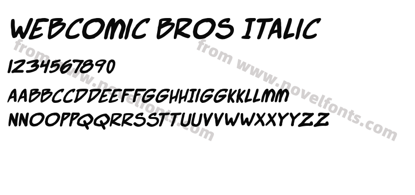 Webcomic Bros ItalicPreview