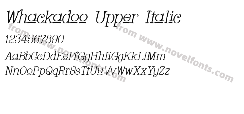 Whackadoo Upper ItalicPreview