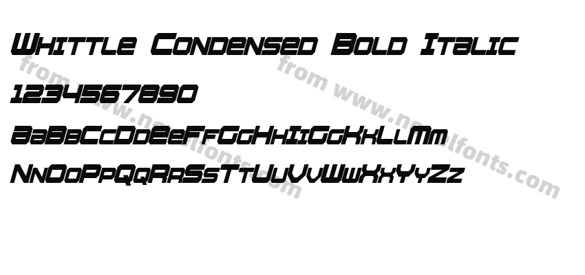 Whittle Condensed Bold ItalicPreview