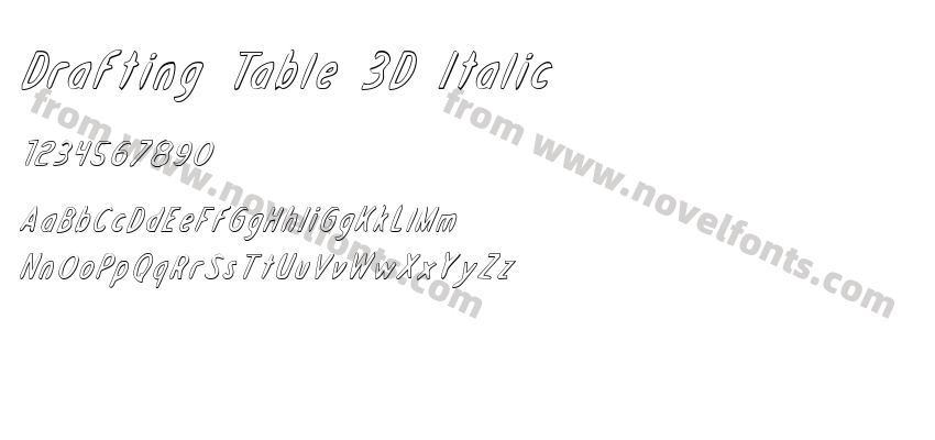 Drafting Table 3D ItalicPreview