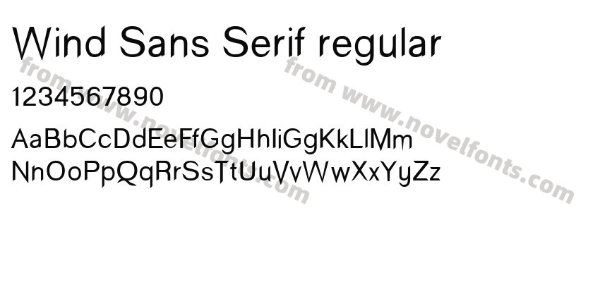 Wind Sans Serif regularPreview