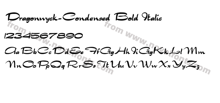 Dragonwyck-Condensed Bold ItalicPreview