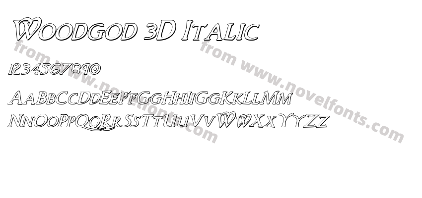 Woodgod 3D ItalicPreview