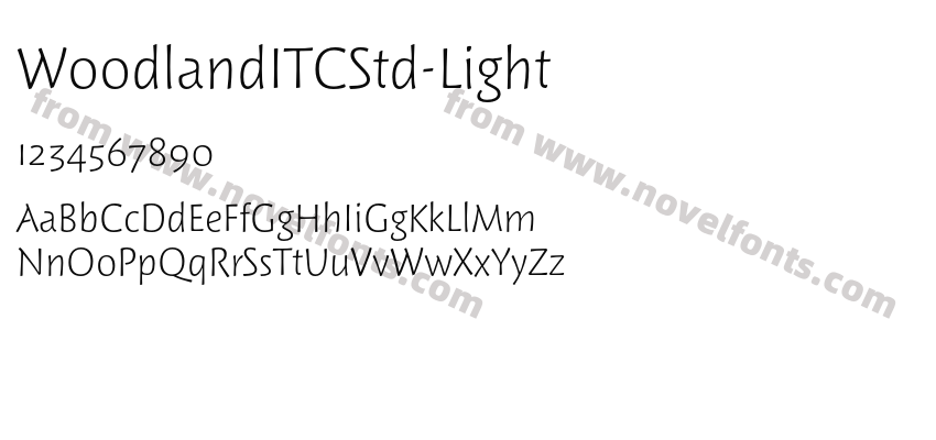 WoodlandITCStd-LightPreview