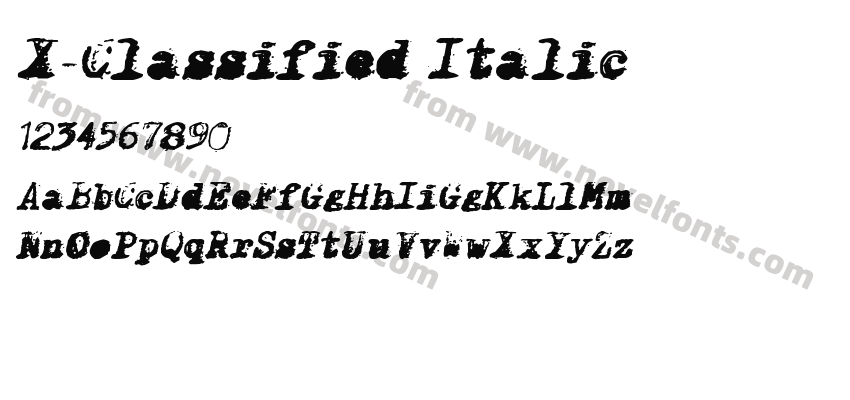 X-Classified ItalicPreview