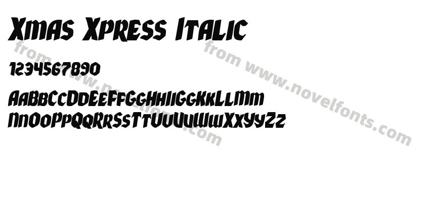 Xmas Xpress ItalicPreview