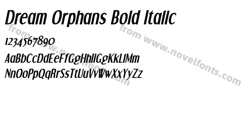 Dream Orphans Bold ItalicPreview