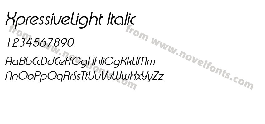 XpressiveLight ItalicPreview