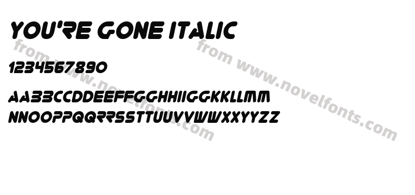 You're Gone ItalicPreview