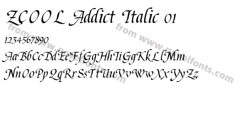 ZCOOL Addict Italic 01Preview