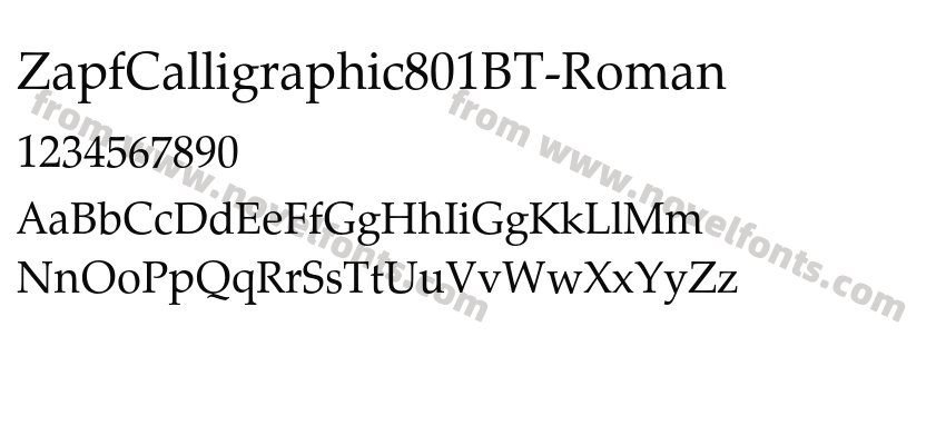 ZapfCalligraphic801BT-RomanPreview