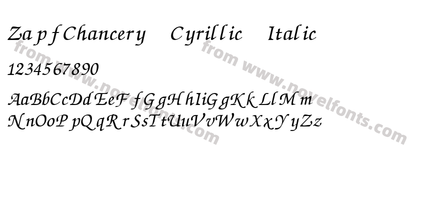 ZapfChancery Cyrillic ItalicPreview