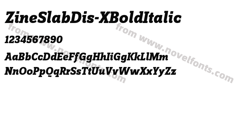 ZineSlabDis-XBoldItalicPreview