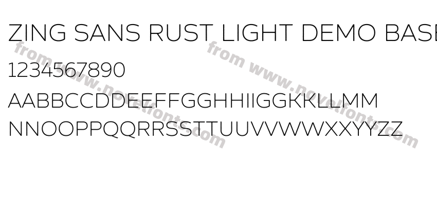 Zing Sans Rust Light Demo BasePreview