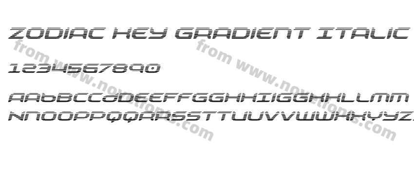 Zodiac Key Gradient ItalicPreview