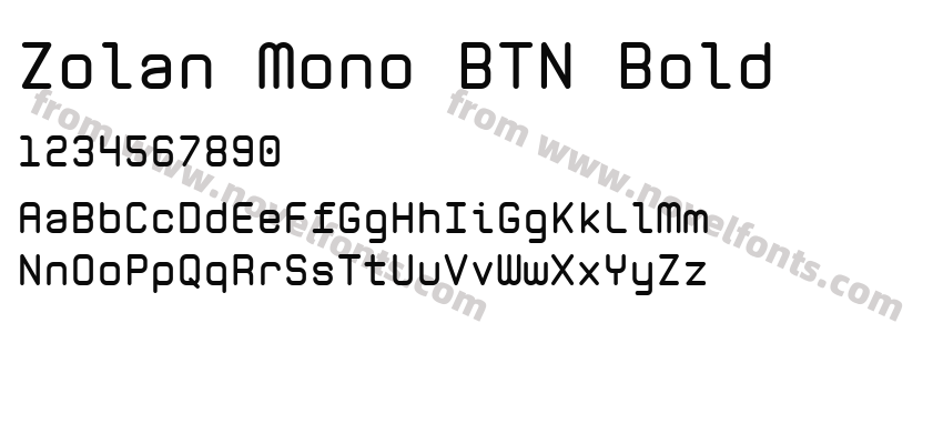 Zolan Mono BTN BoldPreview