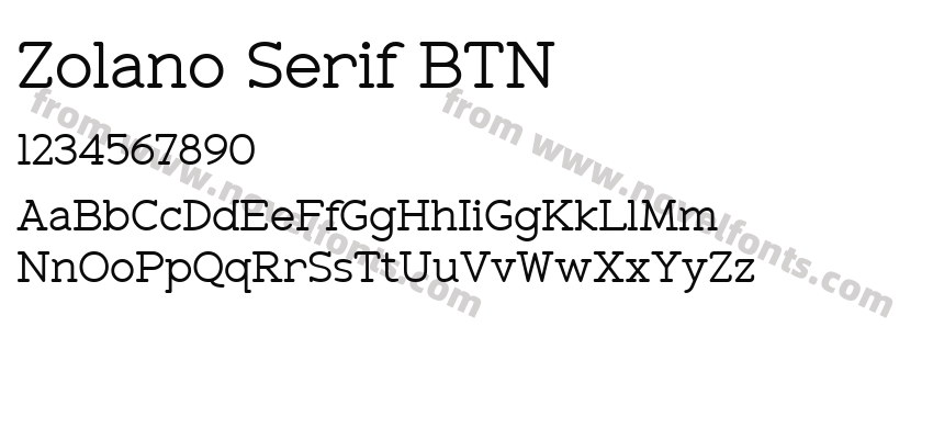 Zolano Serif BTNPreview