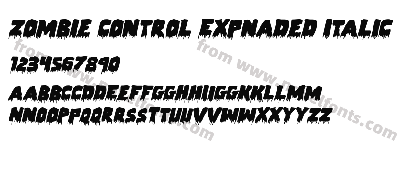 Zombie Control Expnaded ItalicPreview