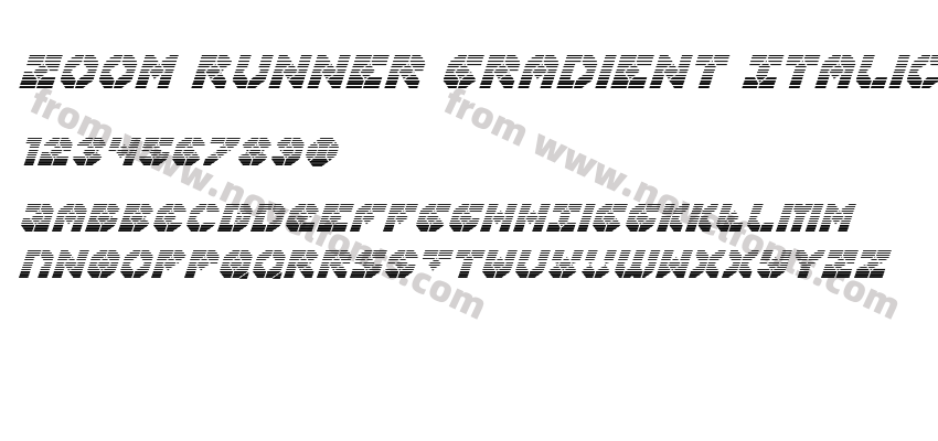 Zoom Runner Gradient ItalicPreview