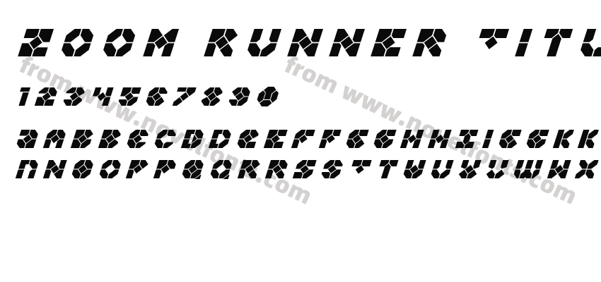 Zoom Runner Title ItalicPreview