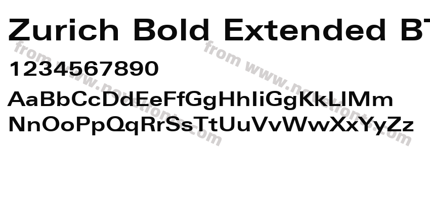 Zurich Bold Extended BTPreview