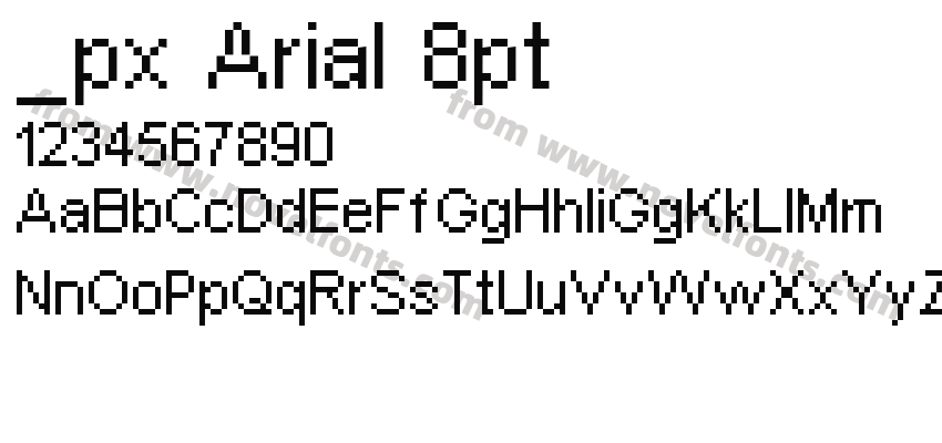 _px Arial 8ptPreview