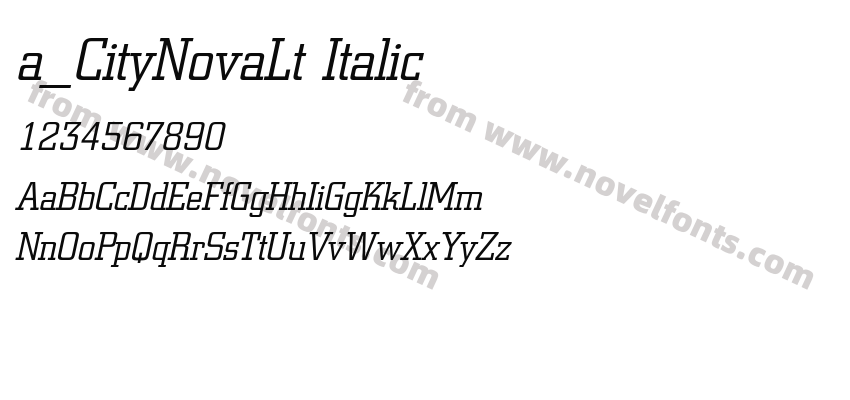 a_CityNovaLt ItalicPreview